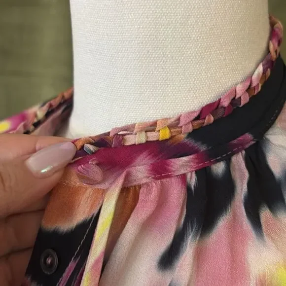 KOBI HALPERIN 100% silk  Multicolor Blouse, XS - Picture 7 of 14